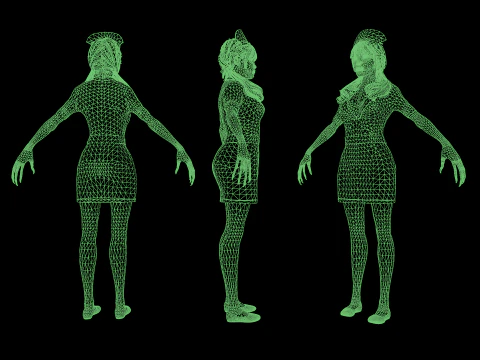 Zombie Nurse 3D Model