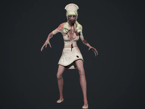 Zombie Nurse 3D Model