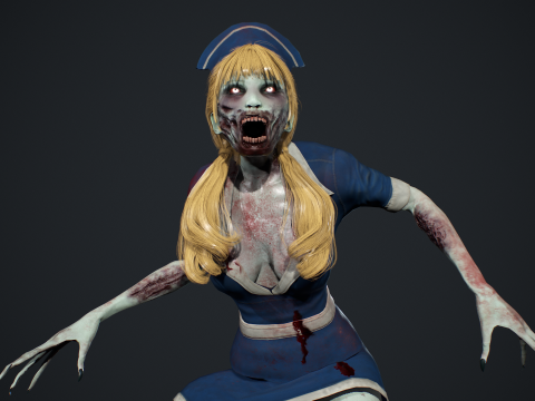 Zombie Nurse 3D Model