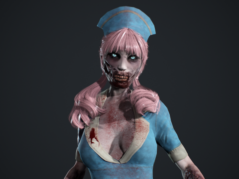 Zombie Nurse 3D Model