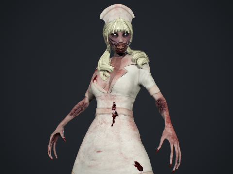 Zombie Nurse 3D Model