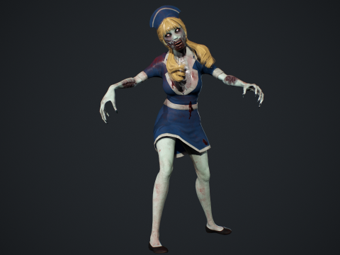 Zombie Nurse 3D Model