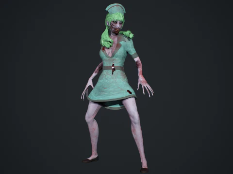 Zombie Nurse 3D Model