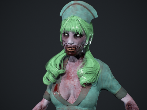Zombie Nurse 3D Model