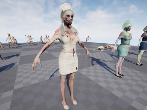 Zombie Nurse 3D Model