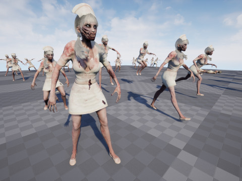 Zombie Nurse 3D Model