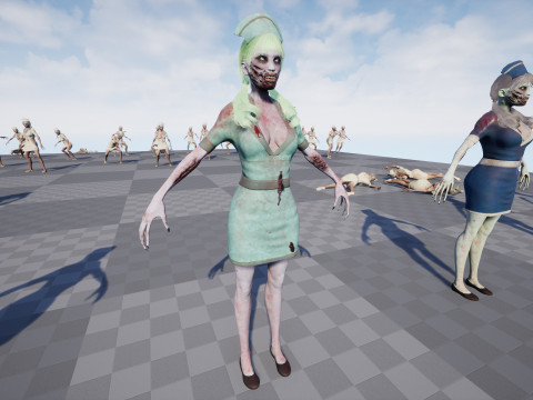 Zombie Nurse 3D Model