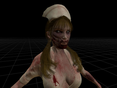 Zombie Nurse 3D Model