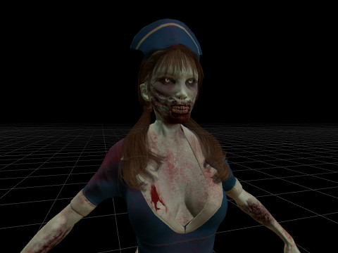 Zombie Nurse 3D Model
