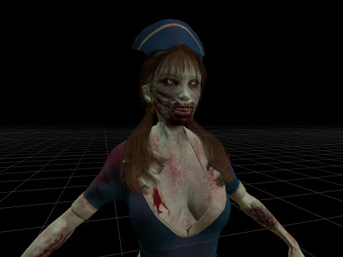 Zombie Nurse 3D Model
