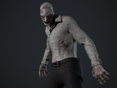 Office Zombie 3D Model