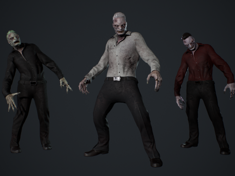 Office Zombie 3D Model