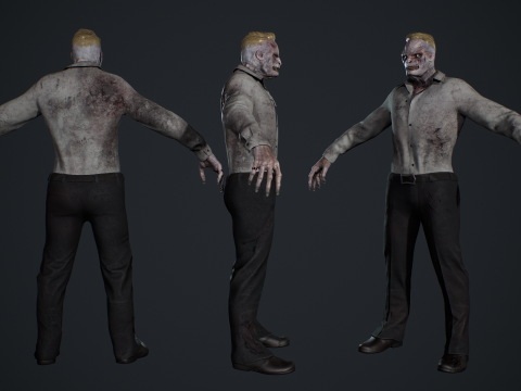 Office Zombie 3D Model