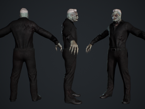 Office Zombie 3D Model
