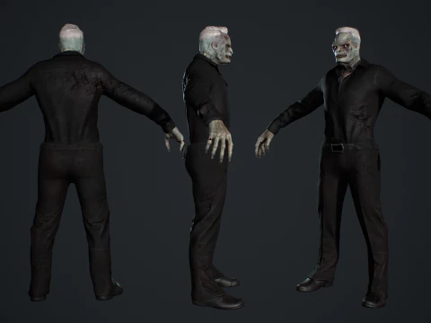 Office Zombie 3D Model