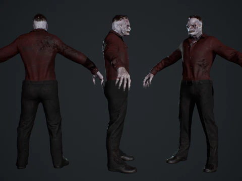 Office Zombie 3D Model