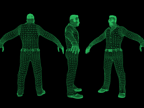 Office Zombie 3D Model