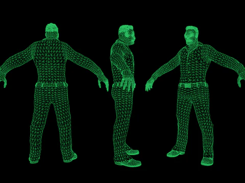 Office Zombie 3D Model