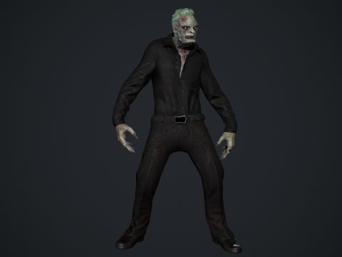 Office Zombie 3D Model