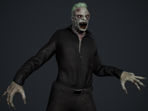 Office Zombie 3D Model