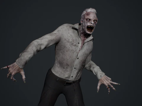 Office Zombie 3D Model