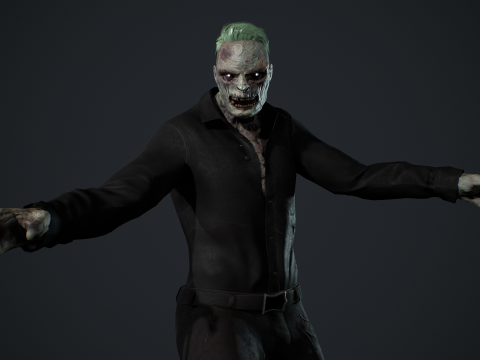 Office Zombie 3D Model