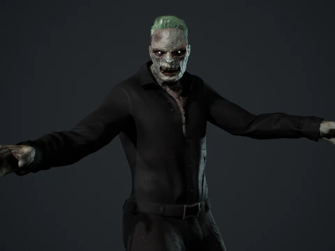 Office Zombie 3D Model