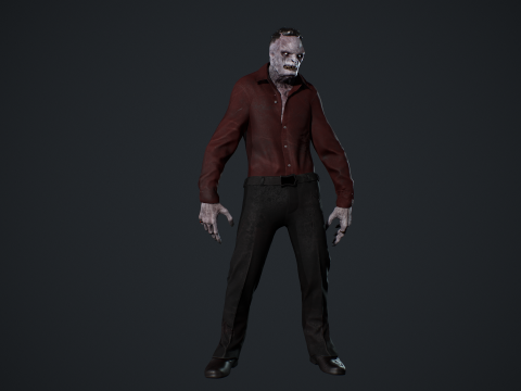 Office Zombie 3D Model