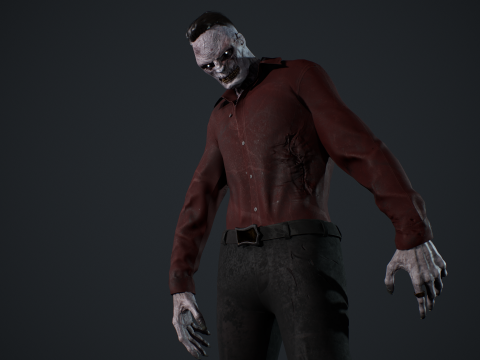Office Zombie 3D Model