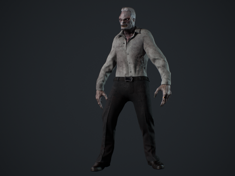 Office Zombie 3D Model