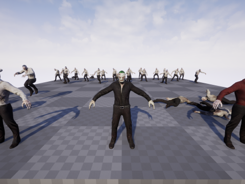 Office Zombie 3D Model