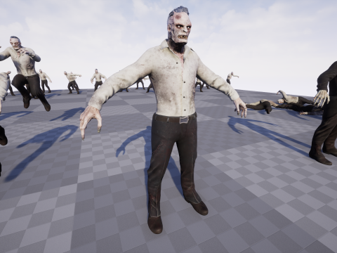 Office Zombie 3D Model