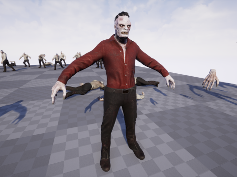 Office Zombie 3D Model