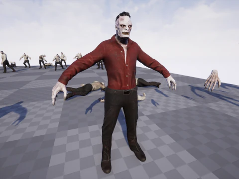 Office Zombie 3D Model