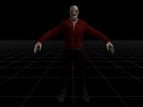 Office Zombie 3D Model