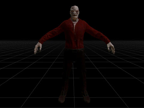 Office Zombie 3D Model