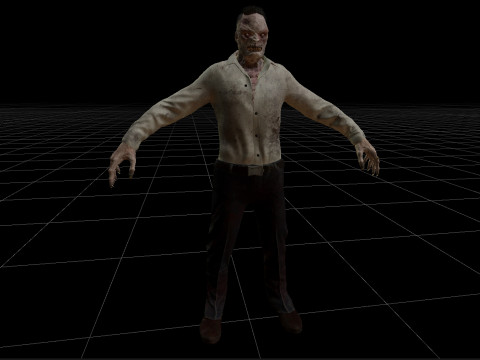 Office Zombie 3D Model