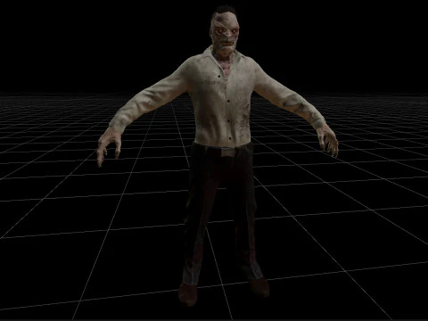 Office Zombie 3D Model