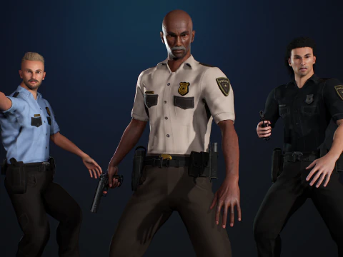 Polic&iacute;a Modelo 3D