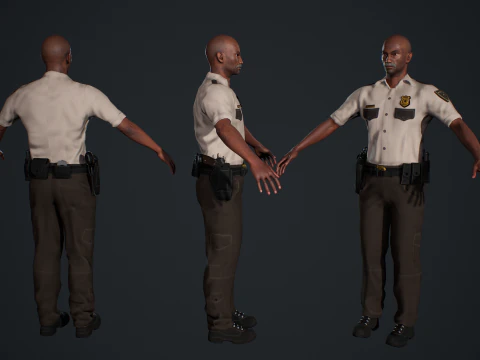 Polisi Model 3D