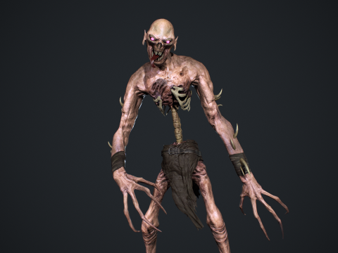 Ghoul Undead 3D Model