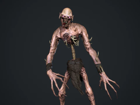 Ghoul Undead 3D Model