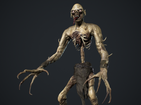 Ghoul Undead 3D Model