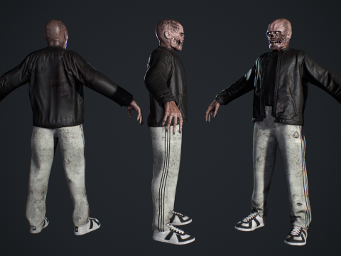 Zombie Gopnik Modelo 3D
