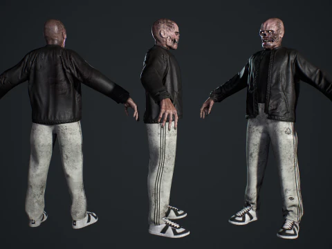 Zombie Gopnik 3D Model