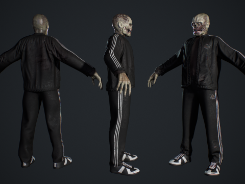 Zombie Gopnik Modelo 3D