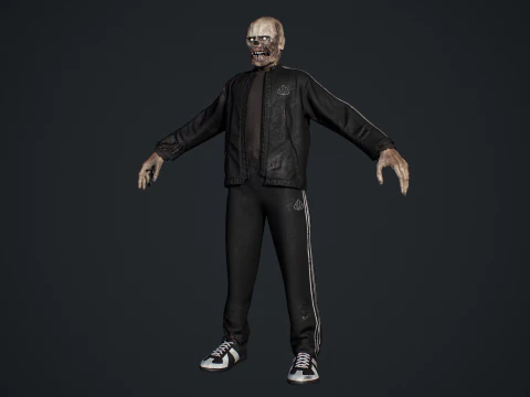 Zombie Gopnik 3D Model