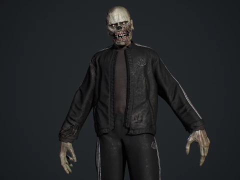 Zombie Gopnik 3D Model