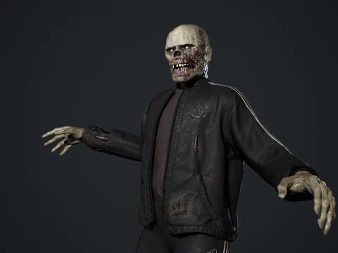 Zombie Gopnik 3D Model