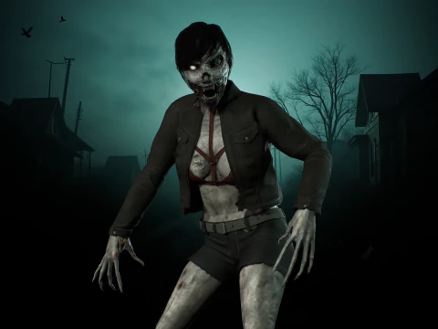 Fille zombie Modèle 3D